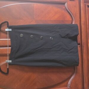 Pen il skirt with button details